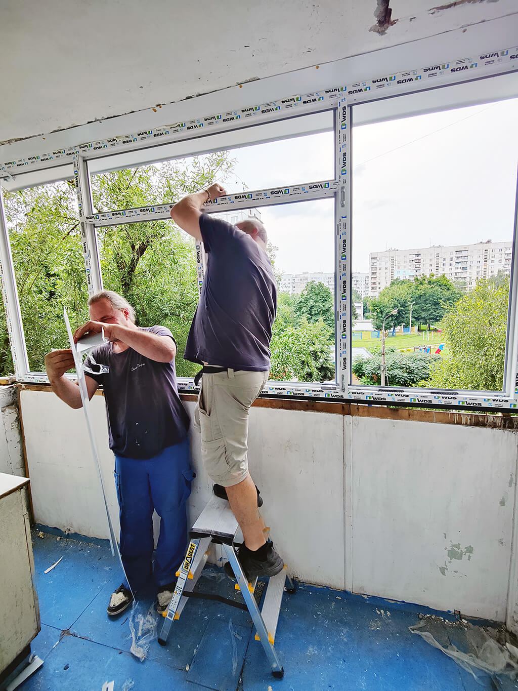 Установка стеклопакета